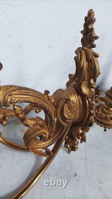 Paire de grandes appliques en bronze Napoléon III