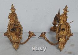 Paire de grandes appliques en bronze Napoléon III