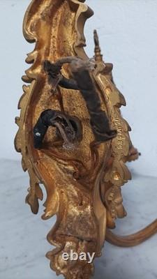 Paire de grandes appliques en bronze Napoléon III