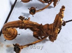 Paire de grandes appliques en bronze Napoléon III