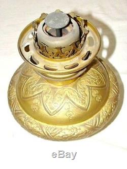 Paire de lampes à pétrole avec globes peints époque 19éme de marque A. Wauthoz