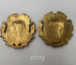 Paire de mascarons décoratifs en bronze XIXe éléments de meubles