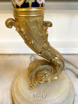 Paire de vases émaillés et bronze doré barbedienne giroux