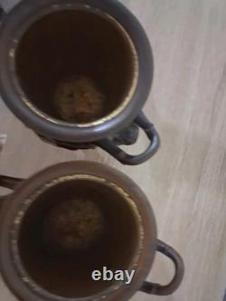 Paire de vases en Bronze signé LeVillain et Barbedienne XIXe Napoléon III