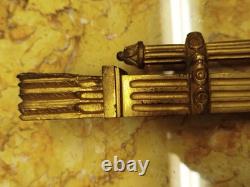 Paire porte Embrasse bronze doré XIXème Napoléon III monogramme GH 0 49MAG 26/01