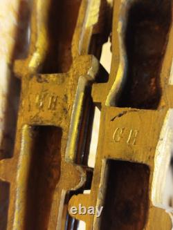 Paire porte Embrasse bronze doré XIXème Napoléon III monogramme GH 0 49MAG 26/01