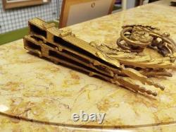 Paire porte Embrasse bronze doré XIXème Napoléon III monogramme GH 0 49MAG 26/01