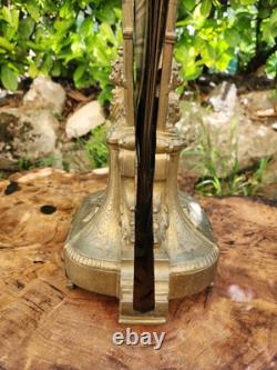 Pare-feu Éventail Ancien en Bronze Doré 60 cm Napoléon III Marqué C. C 115 X
