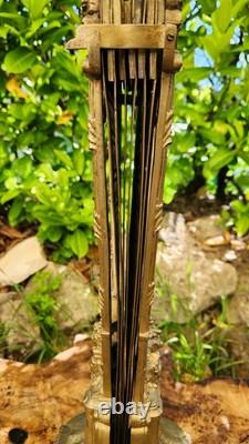 Pare-feu Éventail Ancien en Bronze Doré 60 cm Napoléon III Marqué C. C 115 X