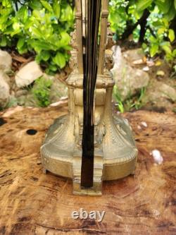 Pare-feu Éventail Ancien en Bronze Doré 60 cm Napoléon III Marqué C. C 115 X
