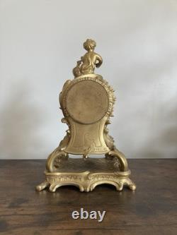 Pendule Borne Style Louis XV Bronze Doré Napoléon III -Mouvement à Fil de Soie