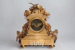 Pendule Golay-Leresche Genève bronze doré Napoléon III (58105)