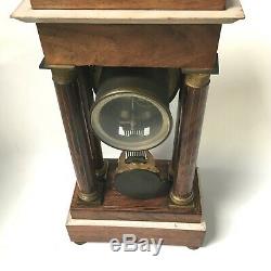 Pendule Horloge Napoleon III Marqueterie Bronze XIX Siecle Antique Clock