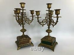 Pendule Napoleon III Garniture Cheminee Bronze Style Louis XV 19eme Xg Z407
