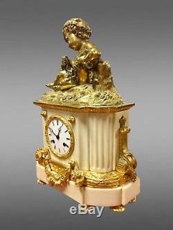 Pendule Napoléon III bronze doré