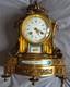 Pendule Napol&eacute;on Iii Bronze Dor&eacute; Porcelaine Polychrome Richond Paris Montmartre