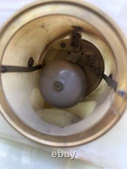 Pendule Onyx Ancienne XIXeme Napoléon III Bronze Doré Marbre Albâtre Clock