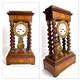 Pendule Portique Napoleon Iii En Bois Marquéterie Et Bronze Xixe