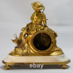 Pendule à l'escargot d'époque Napoléon III clock uhr reloj orologio bronze