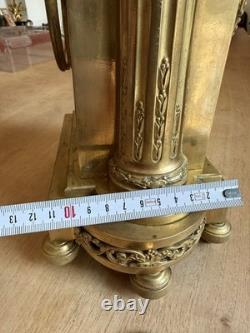 Pendule borne en bronze/laiton fin XIXeme