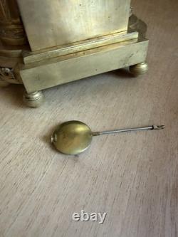 Pendule borne en bronze/laiton fin XIXeme