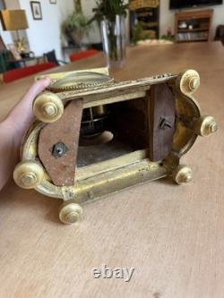 Pendule borne en bronze/laiton fin XIXeme