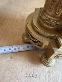Pendule borne en bronze/laiton fin XIXeme