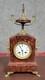 Pendule Borne époque Napoléon Iii En Marbre Griotte Et Bronze Doré Vers 1880