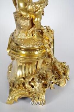 Pendule bronze doré Napoléon III