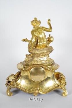 Pendule bronze doré Napoléon III