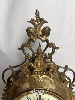 Pendule cartel en bronze Napoléon III fin XIXème
