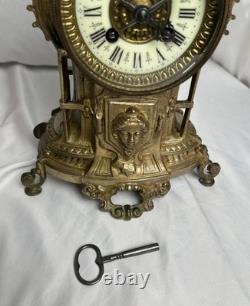 Pendule cartel en bronze Napoléon III fin XIXème