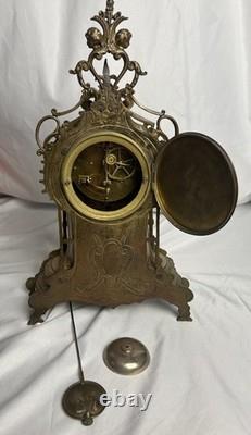 Pendule cartel en bronze Napoléon III fin XIXème