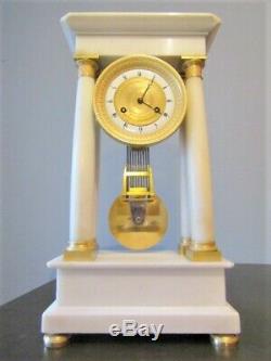 Pendule en bronze balancier au couteau, Empire, clock Napoléon III