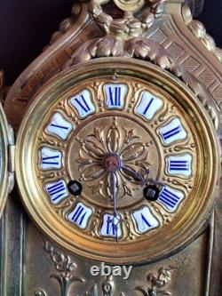 Pendule en bronze doré/patiné mascaron/cassolette Louis XVI / Napoléon III/XIXe