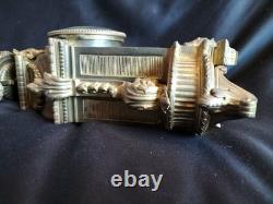 Pendule en bronze doré/patiné mascaron/cassolette Louis XVI / Napoléon III/XIXe