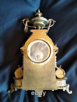 Pendule en bronze doré/patiné mascaron/cassolette Louis XVI / Napoléon III/XIXe