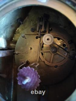 Pendule en bronze doré/patiné mascaron/cassolette Louis XVI / Napoléon III/XIXe