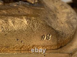 Pendule époque Napoleon III. Signature. A. ADAM. Dorure. Bronze France