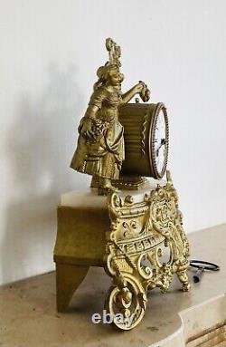 Pendule époque Napoleon III, Sujet La Vigneronne, Mouvement MONS du BOURS 1878