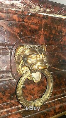 Pendule/horloge XIXÈME Barbedienne. Marbre et bronze aux lions