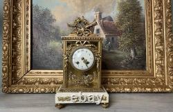 Pendule vitrée en bronze doré époque Napoléon III, BONNET & POTTIER
