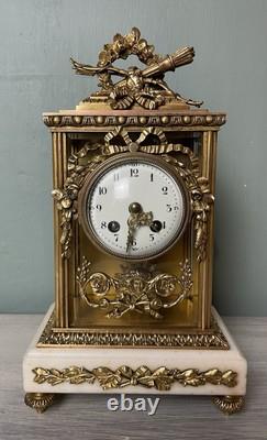 Pendule vitrée en bronze doré époque Napoléon III, BONNET & POTTIER