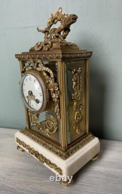 Pendule vitrée en bronze doré époque Napoléon III, BONNET & POTTIER