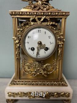 Pendule vitrée en bronze doré époque Napoléon III, BONNET & POTTIER