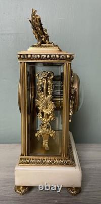 Pendule vitrée en bronze doré époque Napoléon III, BONNET & POTTIER