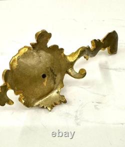 Petit Bougeoir A Main Bronze Dore Epoque Napoleon III Style Louis XV