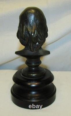 Petit Buste En Bronze Ancien Napoleon III / De Beranger (1780-1857)