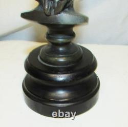 Petit Buste En Bronze Ancien Napoleon III / De Beranger (1780-1857)