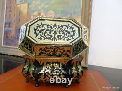 Petite Boite Bronze en marqueterie brune et laiton Boulle Epoque Napoléon III